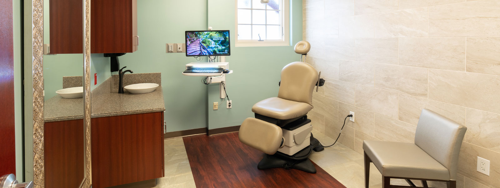 Private room for initial consultation with physician